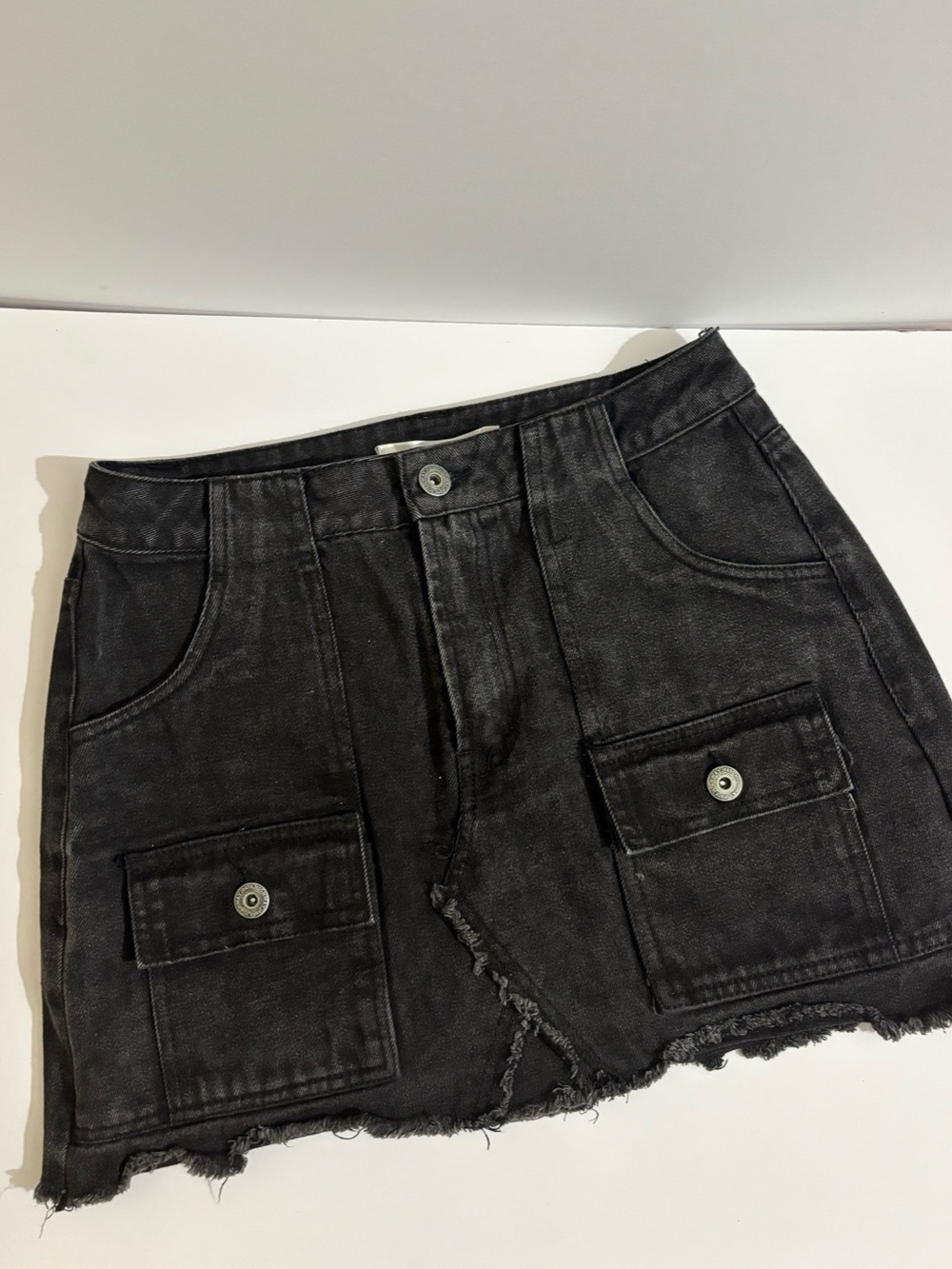 Highway 1 Black Washed - De Stress Cargo Skirt Size Waist 3/4